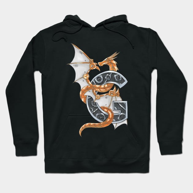 Gold gear dragon Hoodie by BeksSketches